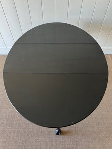 A Solid Mahogany English Ebonzied Ball and Claw Drop Leaf Table c1890 Draft