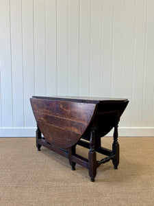 Antique English Country Oak Drop Leaf Gate Leg Table c1780 Draft