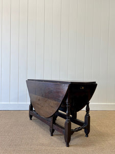 Antique English Country Oak Drop Leaf Gate Leg Table c1780 Draft