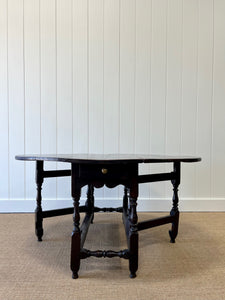 Antique English Country Oak Drop Leaf Gate Leg Table c1780 Draft