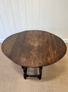 Antique English Country Oak Drop Leaf Gate Leg Table c1780 Draft