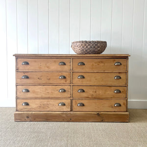 A 19th Century English Bank of Drawers or Sideboard