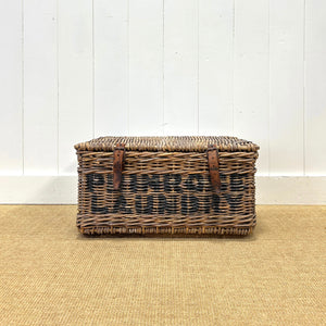 Antique English Hamper Laundry Basket