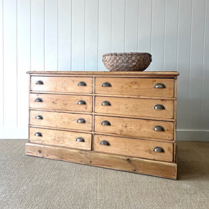 A 19th Century English Bank of Drawers or Sideboard
