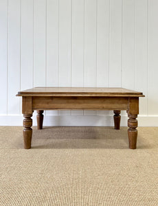 Antique English Country Pine Coffee Table c1890