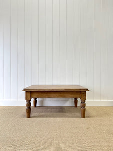 Antique English Country Pine Coffee Table c1890