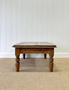 Antique English Country Pine Coffee Table c1890