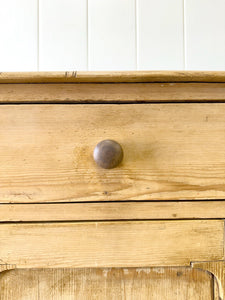 A Pleasant English Pine Cupboard or Sideboard