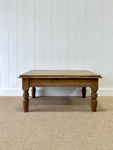Antique English Country Pine Coffee Table c1890