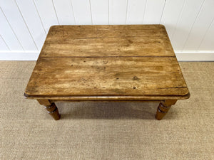 Antique English Country Pine Coffee Table c1890