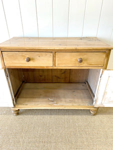 A Pleasant English Pine Cupboard or Sideboard