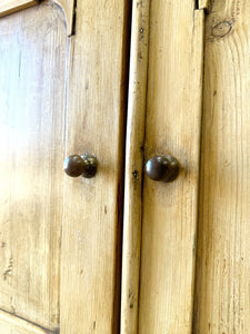 A Pleasant English Pine Cupboard or Sideboard