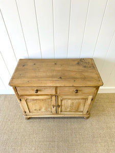 A Pleasant English Pine Cupboard or Sideboard
