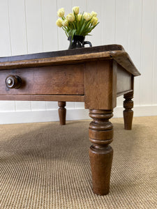 Antique English Country Pine Coffee Table c1890