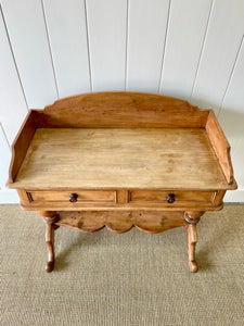 Antique English Pine Console Side Table c1860