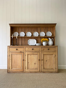 A Large 19th Century Pine Welsh Dresser or Cupboard