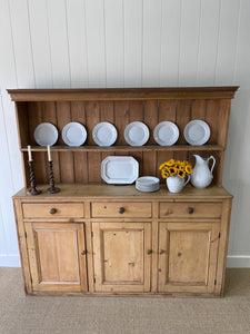 A Large 19th Century Pine Welsh Dresser or Cupboard