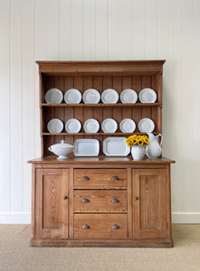 A Large 19th Century Pitch Pine Welsh Dresser or Cupboard