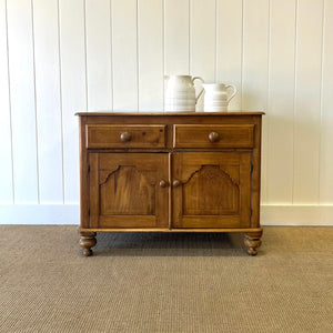 A Pleasant English Pine Cabinet or Sideboard