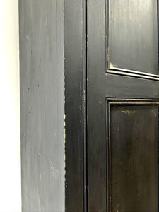 A Handsome English 19th Century Ebonized Pine Housekeeper's Cupboard