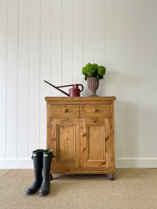 A Handsome English 19th Pine Cupboard