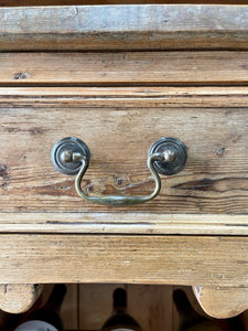 An Early 19th century Rustic Pine Welsh Dresser or Cupboard with Brass Hardware