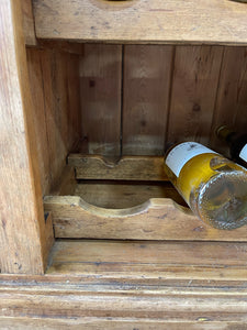 An Early 19th century Rustic Pine Welsh Dresser or Cupboard with Brass Hardware