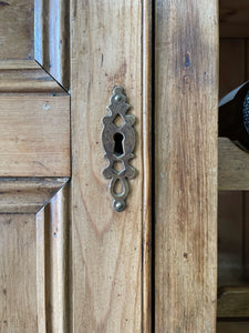 An Early 19th century Rustic Pine Welsh Dresser or Cupboard with Brass Hardware