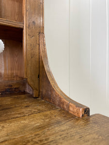 An Early 19th century Rustic Pine Welsh Dresser or Cupboard with Brass Hardware