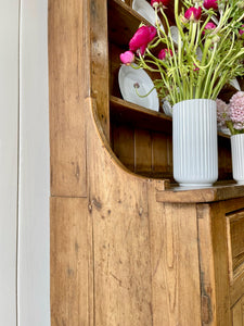An Early 19th century Rustic Pine Welsh Dresser or Cupboard with Brass Hardware