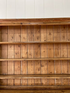 An Early 19th century Rustic Pine Welsh Dresser or Cupboard with Brass Hardware