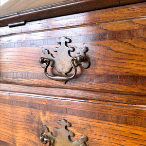 An 18thc Century Oak and Elm Drop Front Desk