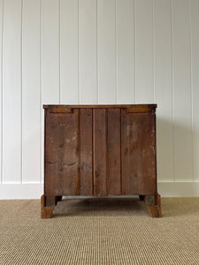 An Antique English Pine Chest of Drawers Dresser with Oval Brasses c1890