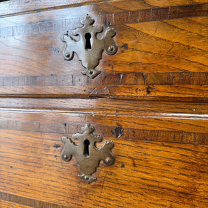 An 18thc Century Oak and Elm Drop Front Desk