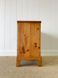An Antique English Pine Chest of Drawers Dresser with Oval Brasses c1890