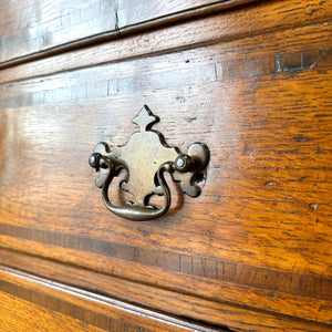 An 18thc Century Oak and Elm Drop Front Desk