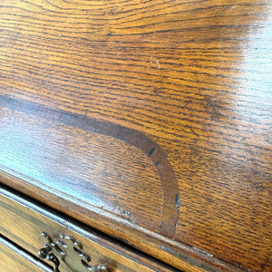 An 18thc Century Oak and Elm Drop Front Desk