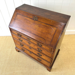 An 18thc Century Oak and Elm Drop Front Desk
