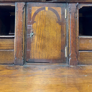 An 18thc Century Oak and Elm Drop Front Desk
