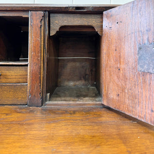 An 18thc Century Oak and Elm Drop Front Desk