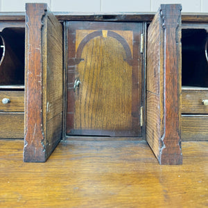 An 18thc Century Oak and Elm Drop Front Desk