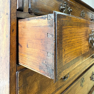 An 18thc Century Oak and Elm Drop Front Desk