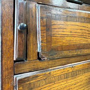 An 18thc Century Oak and Elm Drop Front Desk
