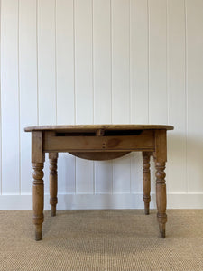 Antique English Country Pine Drop Leaf Table c1890