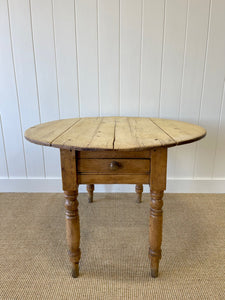 Antique English Country Pine Drop Leaf Table c1890