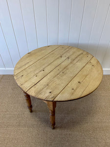 Antique English Country Pine Drop Leaf Table c1890