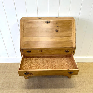 A Vintage English Pine Drop Front Desk