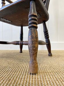 An English Oak and Elm Farmhouse Windsor Chair c1800