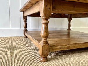 A Vintage English Country Pine Coffee Table