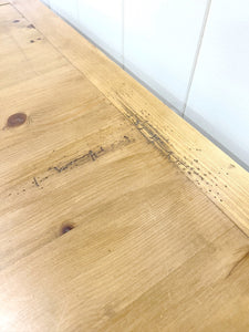 A Monumental Vintage 8ft English Pine Farmhouse Table